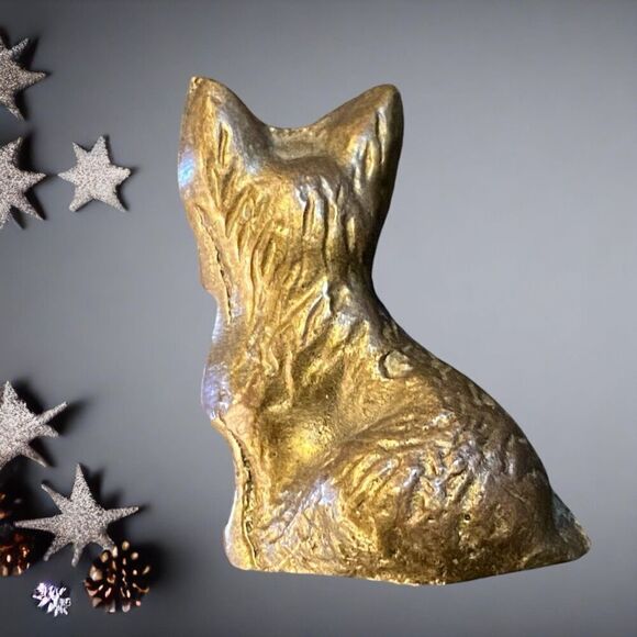 Vintage Scottish Terrier Brass Dog Sculpture Figurine Decor - Picture 3 of 11